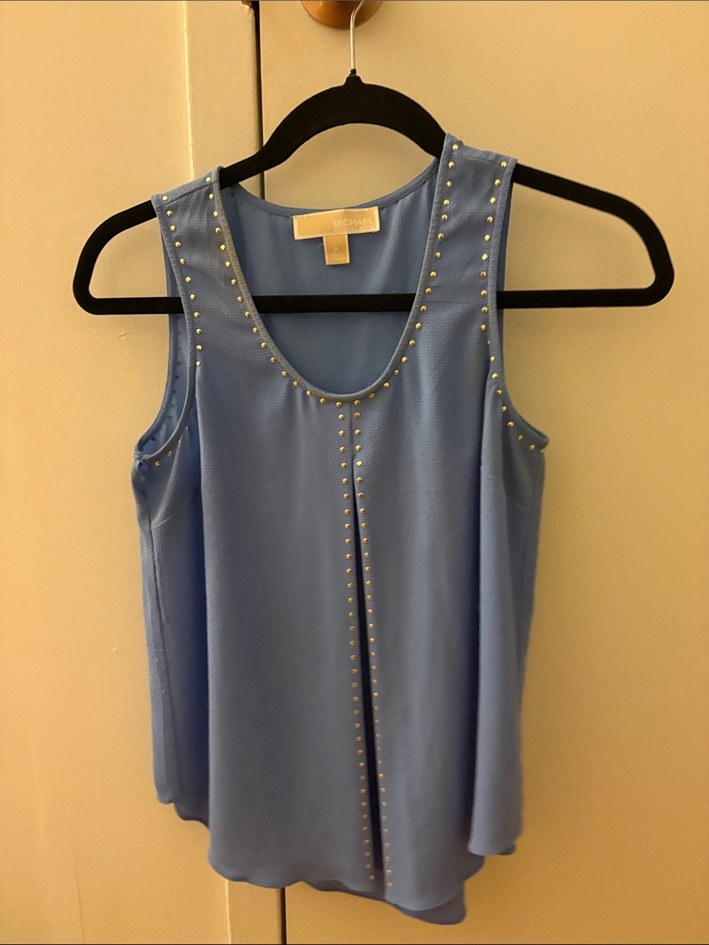 MICHAEL Michael Kors Light Blue Stud Trim Sleeveless Camisole
